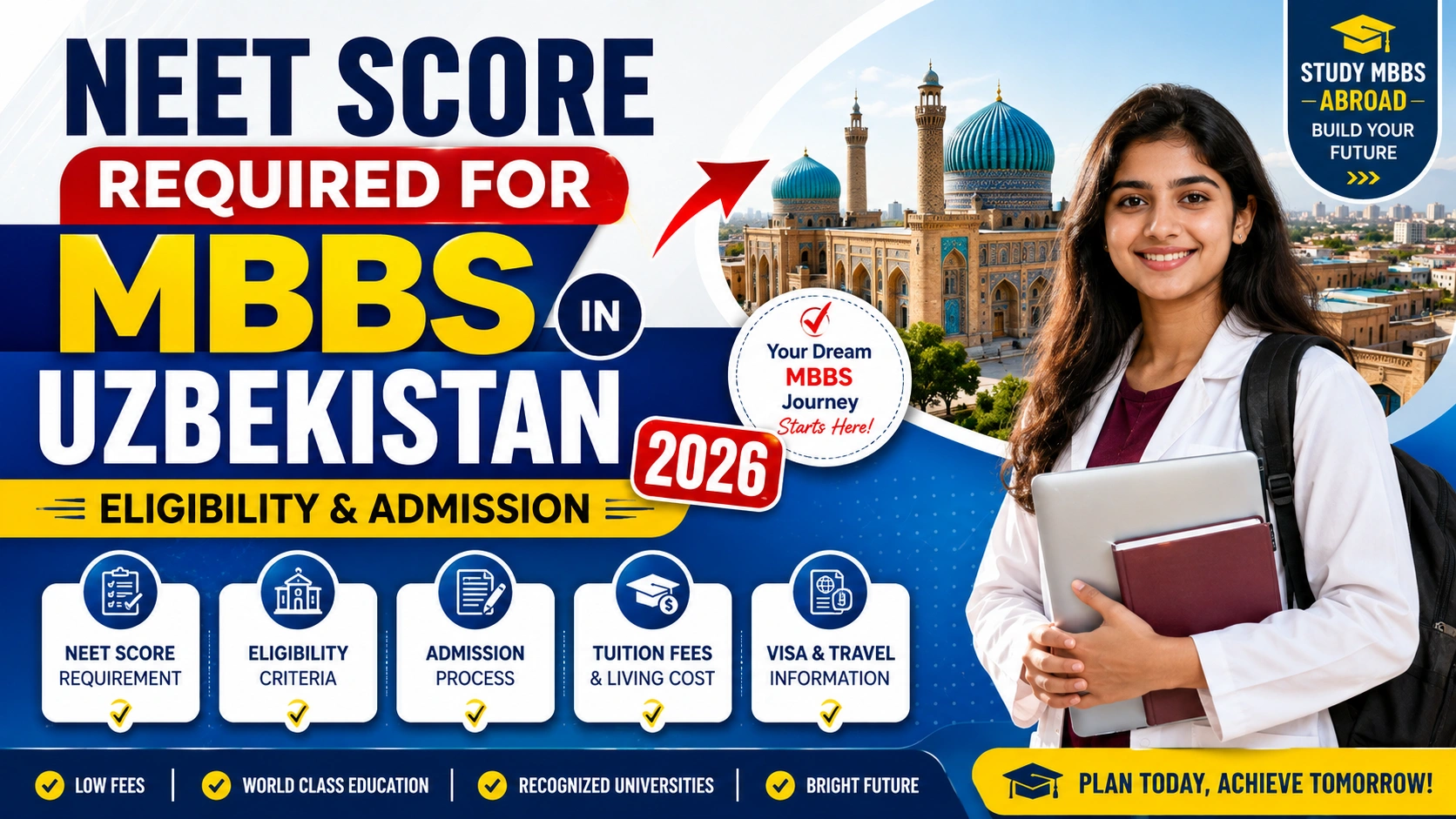 NEET Score Required for MBBS in Uzbekistan 2026: Eligibility & Admission